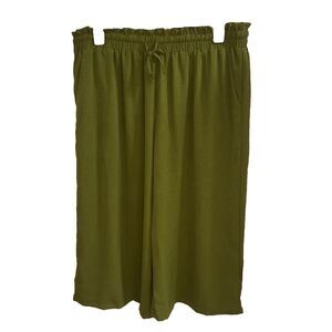 Women’s Olive Green Cropped Beach/lounge Pants Size 3x